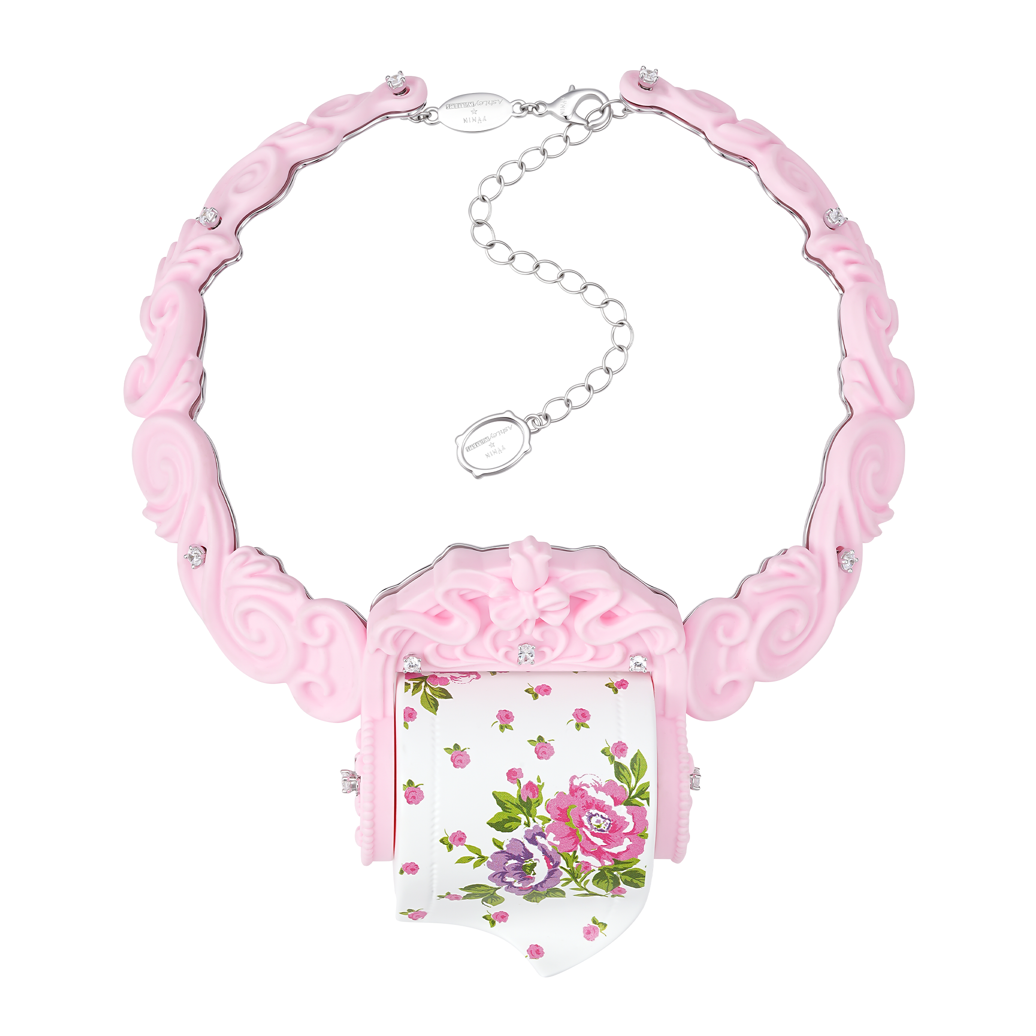 YVMIN X Ashley Williams Scroll Choker necklace with ornate scroll-shaped design