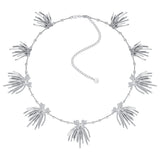 Ripple / Butterfly Cluster Short Tassel Necklace
