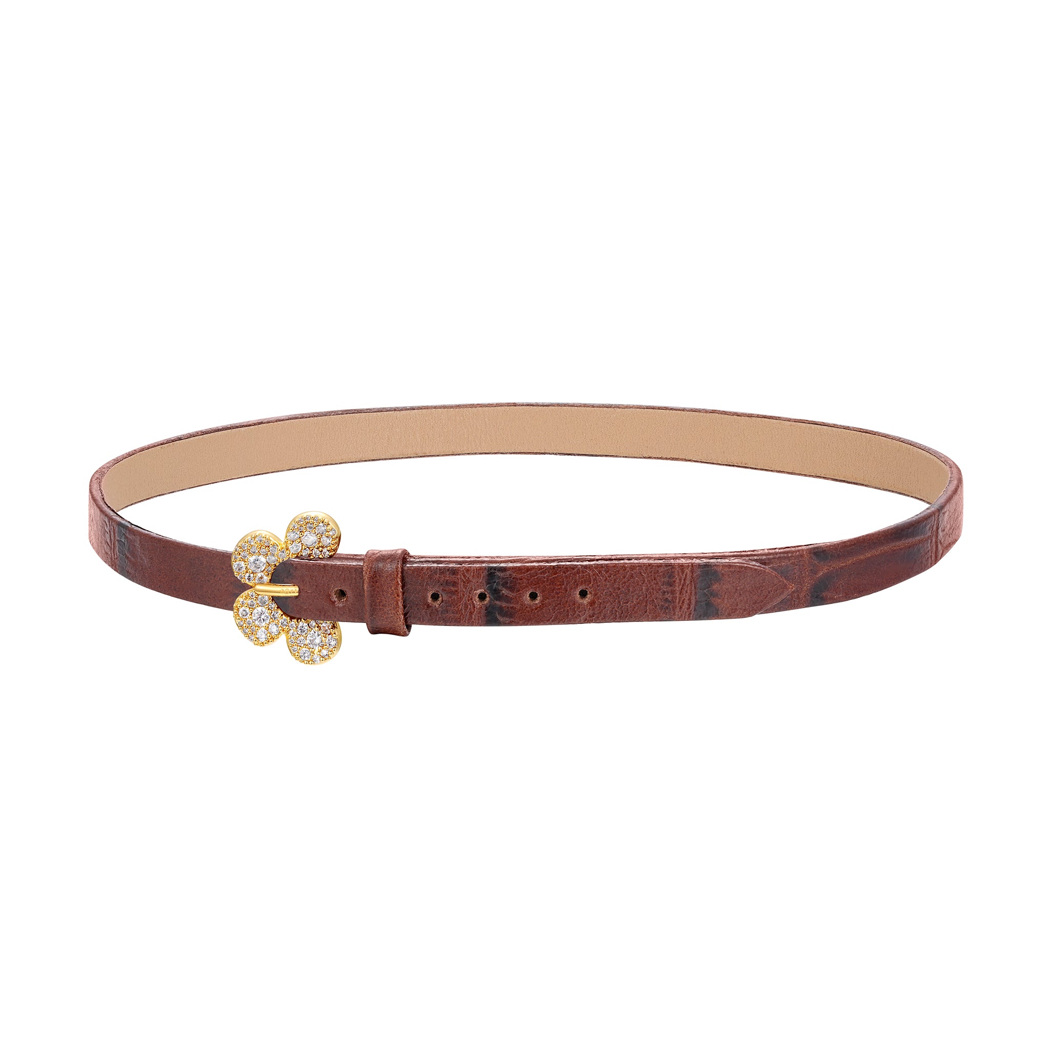 Paradise / Pave Flower Buckle Belt Choker