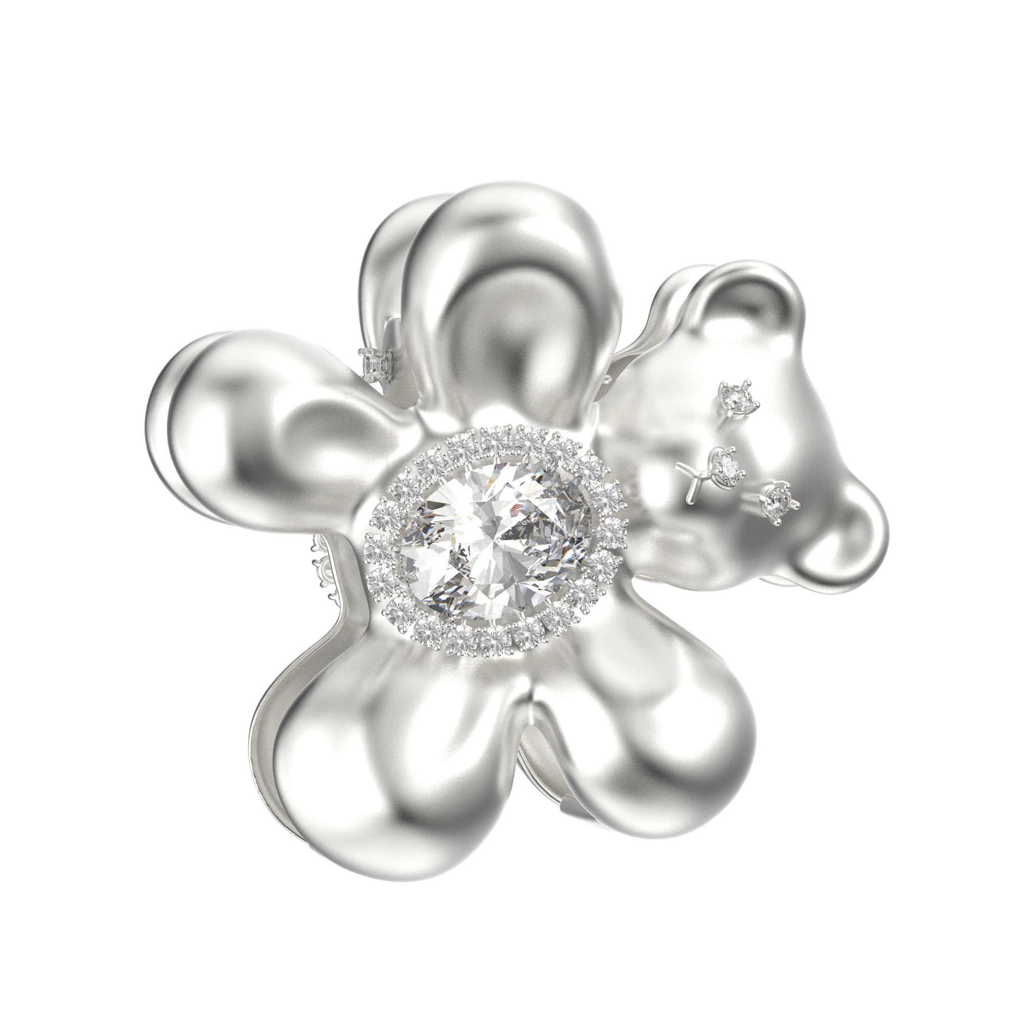 YVMIN Paradise Flower Bear metal hair claw clip with floral and bear design, ideal for stylish hair accessories.