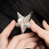 Paradise / Pave Star Pony Hair Clip