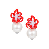 YVMIN X SHUSHUTONG / Rubber Band Flower Pearl Earring