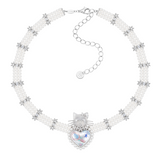Paradise / Cat Heart Pearl Flower Necklace