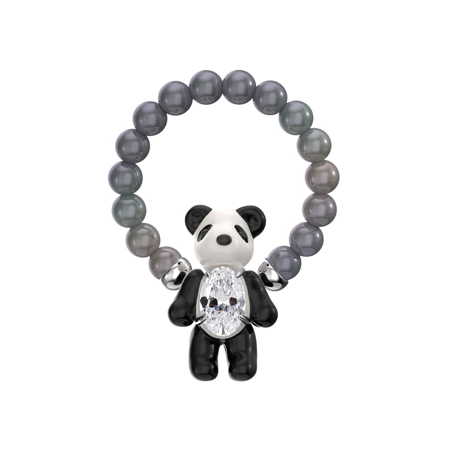 Paradise / Mini Panda Enamel Pearl Ring