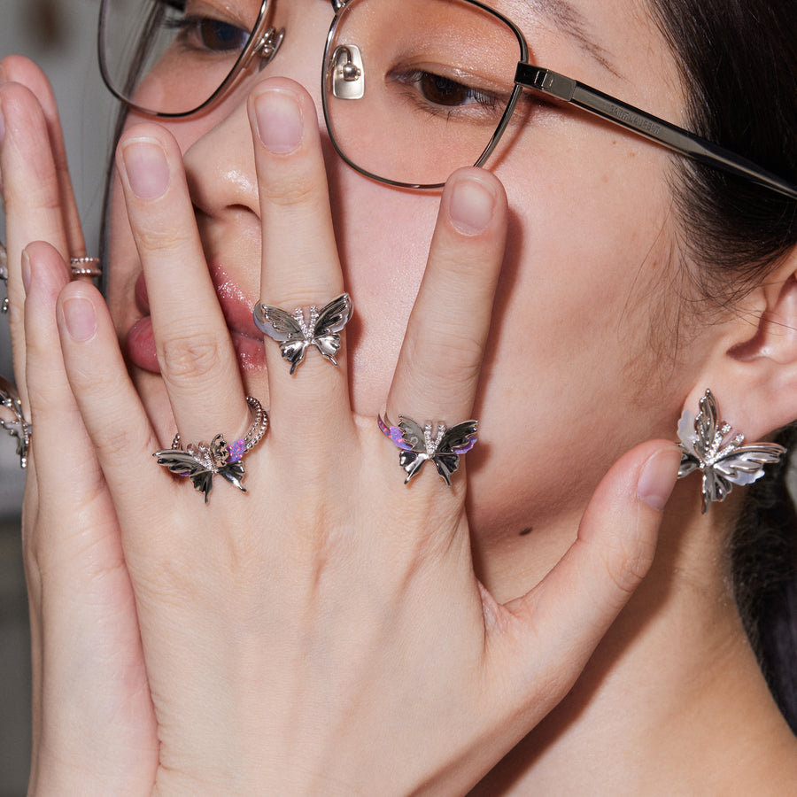 Ripple / Opal Butterfly Ring