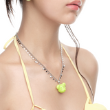 Orchard / Grape Bear Head Choker Necklace