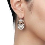 Paradise / Wood Hedgehog Pearl Earring