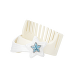 YVMIN X Ashley Williams Meteor Comb bracelet with silver meteor-inspired comb design.