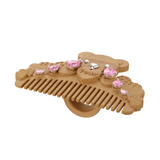 YVMIN X Ashley Williams Crying Bear Comb Ring in silver-tone metal with bear and comb details