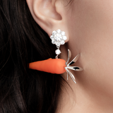 Orchard / Crystal Carrot Drop Earrings