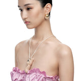 Paradise / Wooden Squirrel Pearl Necklace