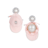 Orchard / Fabric Hat Pearl Drop Earrings