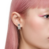 Paradise / Coin Bear Gem Stud Earrings