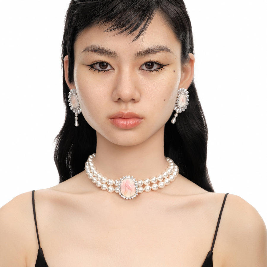 YVMIN X SHUSHUTONG / Shell Sculpture Pearl Necklace