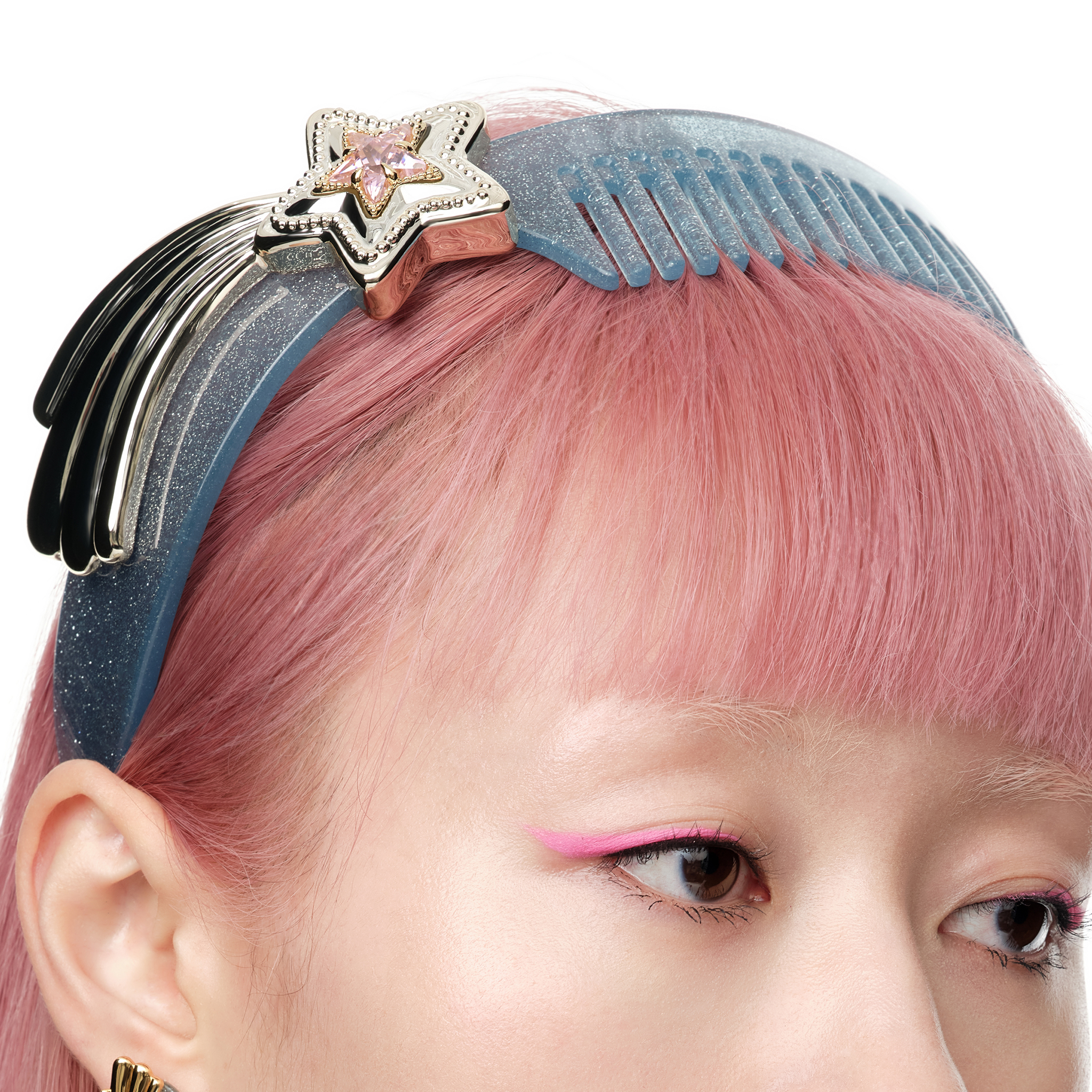 YVMIN X Ashley Williams Meteor Comb Headband hair accessory with metallic meteor-inspired comb design