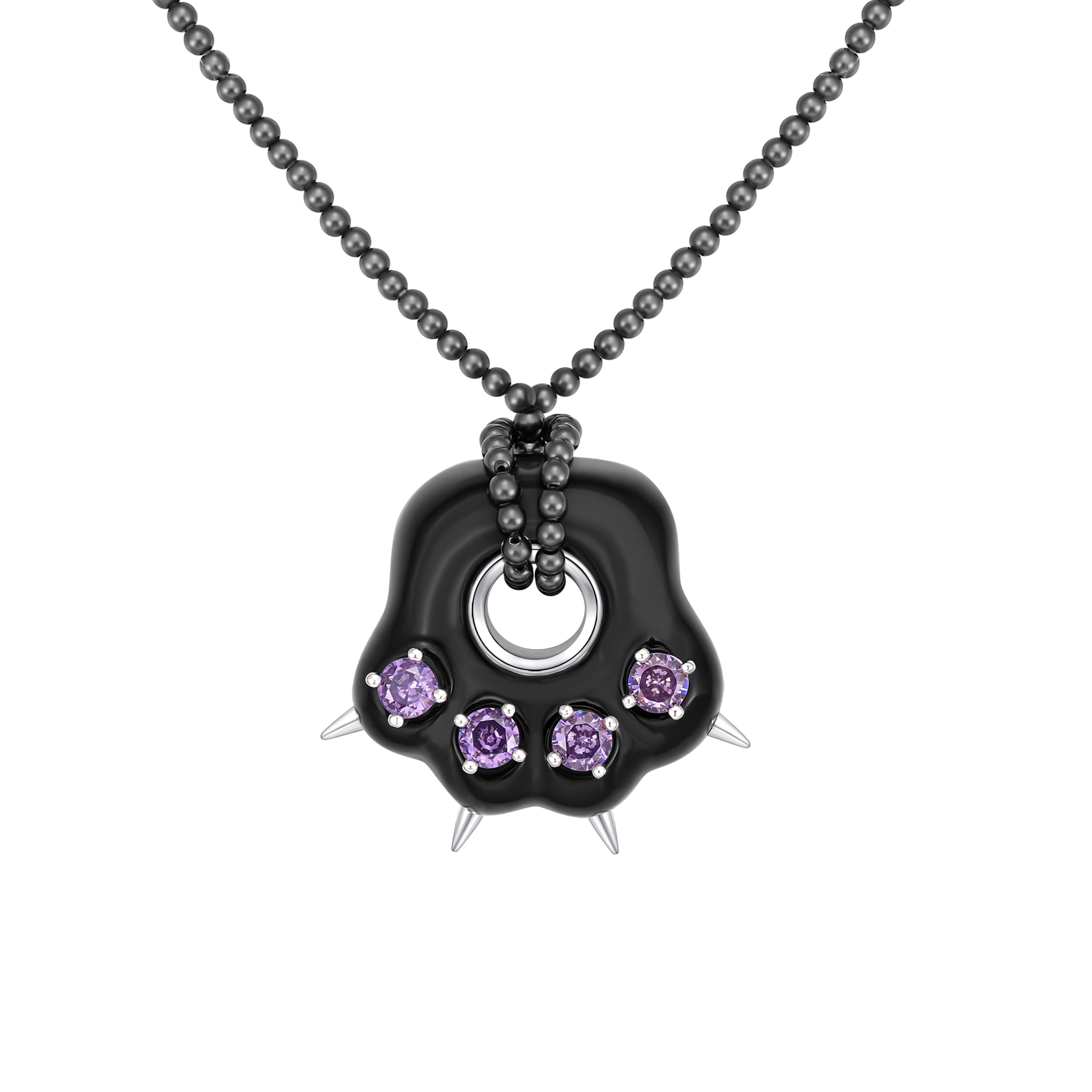 Paradise / Stone Bear Paw Pearl Necklace