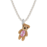 Paradise / Mini Flocked Bear Pearl Necklace