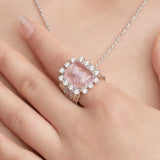 YVMIN Paradise Wide Strawberry Crystal Bear Ring featuring sparkling strawberry-shaped crystals and a detailed bear design.