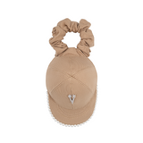 Orchard / Pearl-Trim Fabric Hat Hair Tie