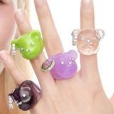 Orchard / Grape Bear Head Ring