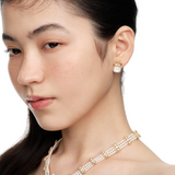 Paradise / Mini Cat Head Mother-of-Pearl Gem Stud Earrings