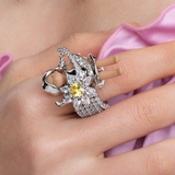 Paradise / Medium Girl Sunflower Gem Ring