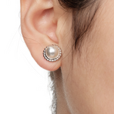 Paradise / Double Pearl Stud Earrings