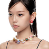 YVMIN X SHUSHUTONG / Rubber Band Flower Pearl Earring