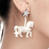 Paradise / Pony Pave Star Pendant Earring