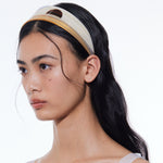YVMIN landscape hair band with floral pattern, lightweight fabric headband for women, stylish and comfortable hair accessory.