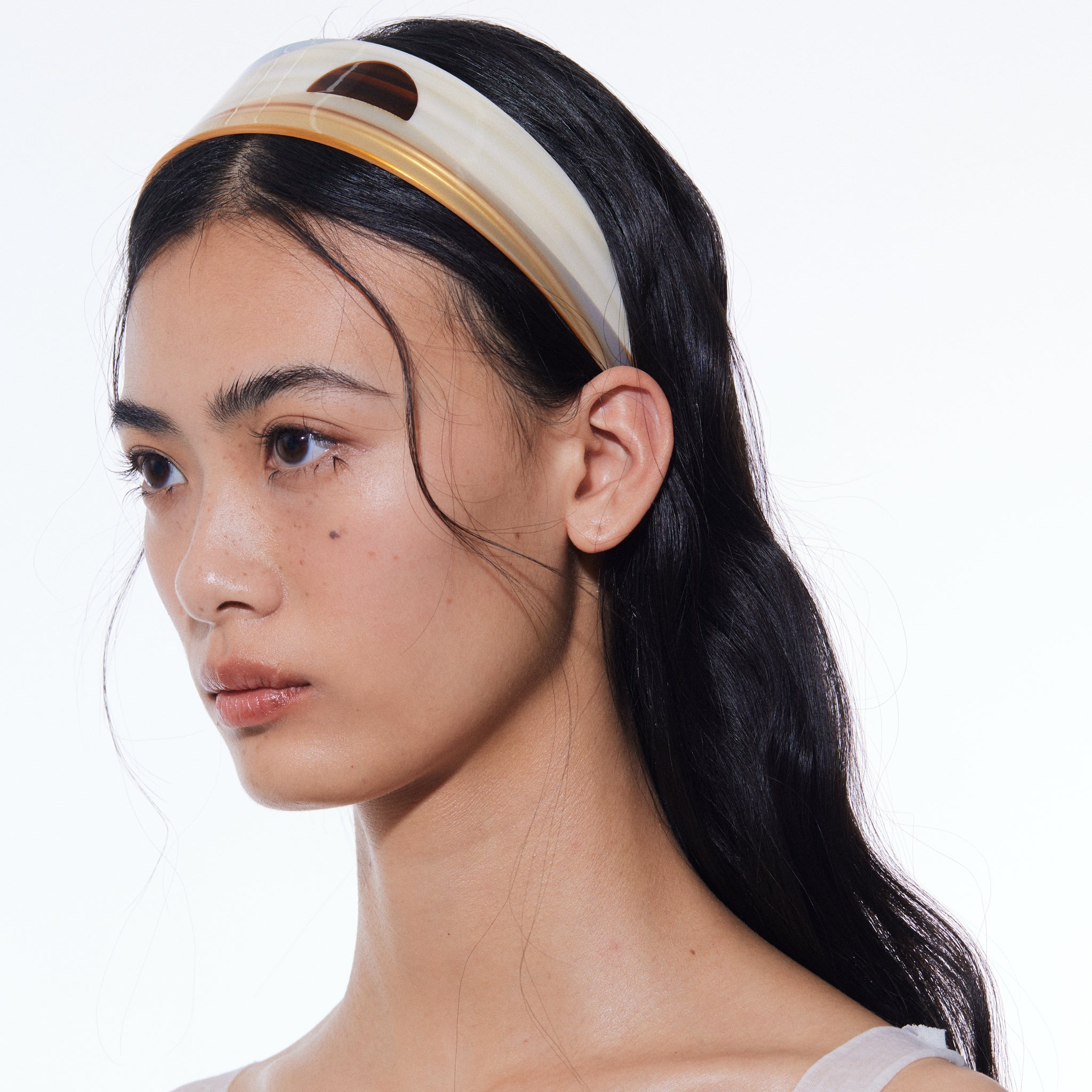 YVMIN landscape hair band with floral pattern, lightweight fabric headband for women, stylish and comfortable hair accessory.