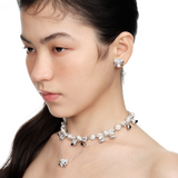 Paradise / Heart Bow Stud Earrings
