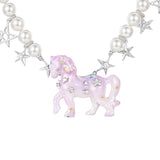 Paradise / Pony Star Chain Pearl Necklace