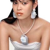 Orchard / Fabric Hat Charm Detachable Pearl Necklace