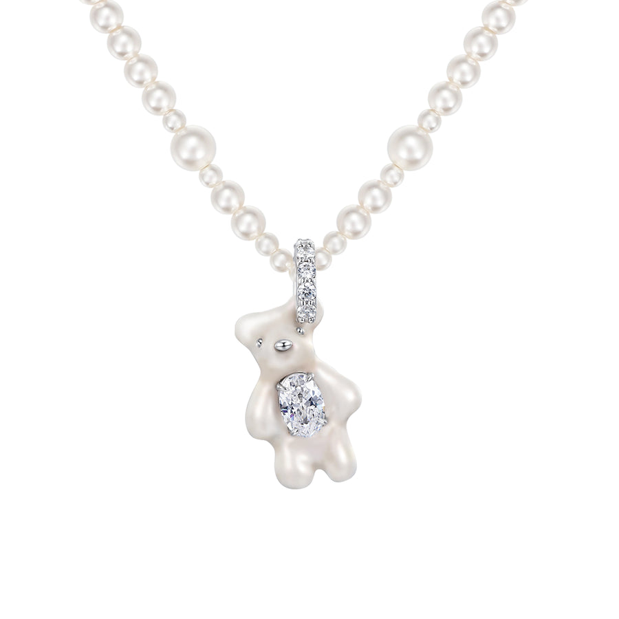 Paradise / Mini Bear Pearl Gradient Color Necklace