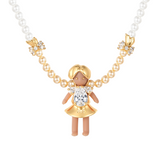 Paradise / Medium Pearl Braided Girl Necklace