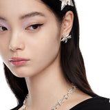 Paradise / Pave Star Split Metal Pony Earring