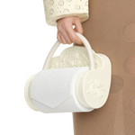 YVMIN X Ashley Williams Scroll Paper Handbag with sculptural scroll design