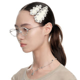 Paradise / Leather Flower Hair Clip