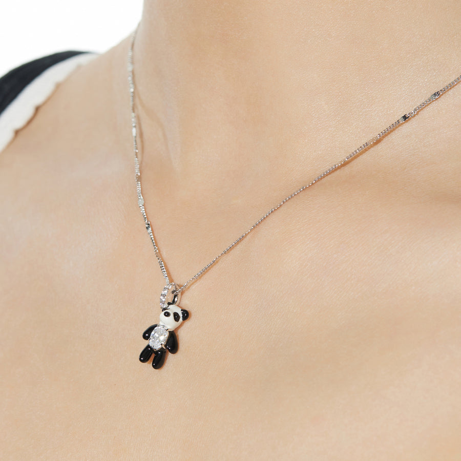 Paradise / Mini Panda Enamel Necklace