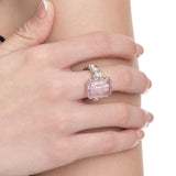 YVMIN Paradise Crystal Bear Lace Pearl Ring featuring intricate lace design, sparkling crystals, and elegant pearl accents.