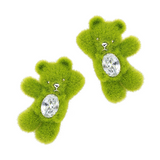 YVMIN Paradise Grass Bear Hair Clip with green grass design and bear shape, perfect for stylish hair accessories.