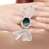 Paradise / Heart Shaped Bowknot Ring Set