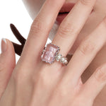 YVMIN Paradise Crystal Bear Lace Pearl Ring featuring intricate lace design with pearls and a crystal bear embellishment.
