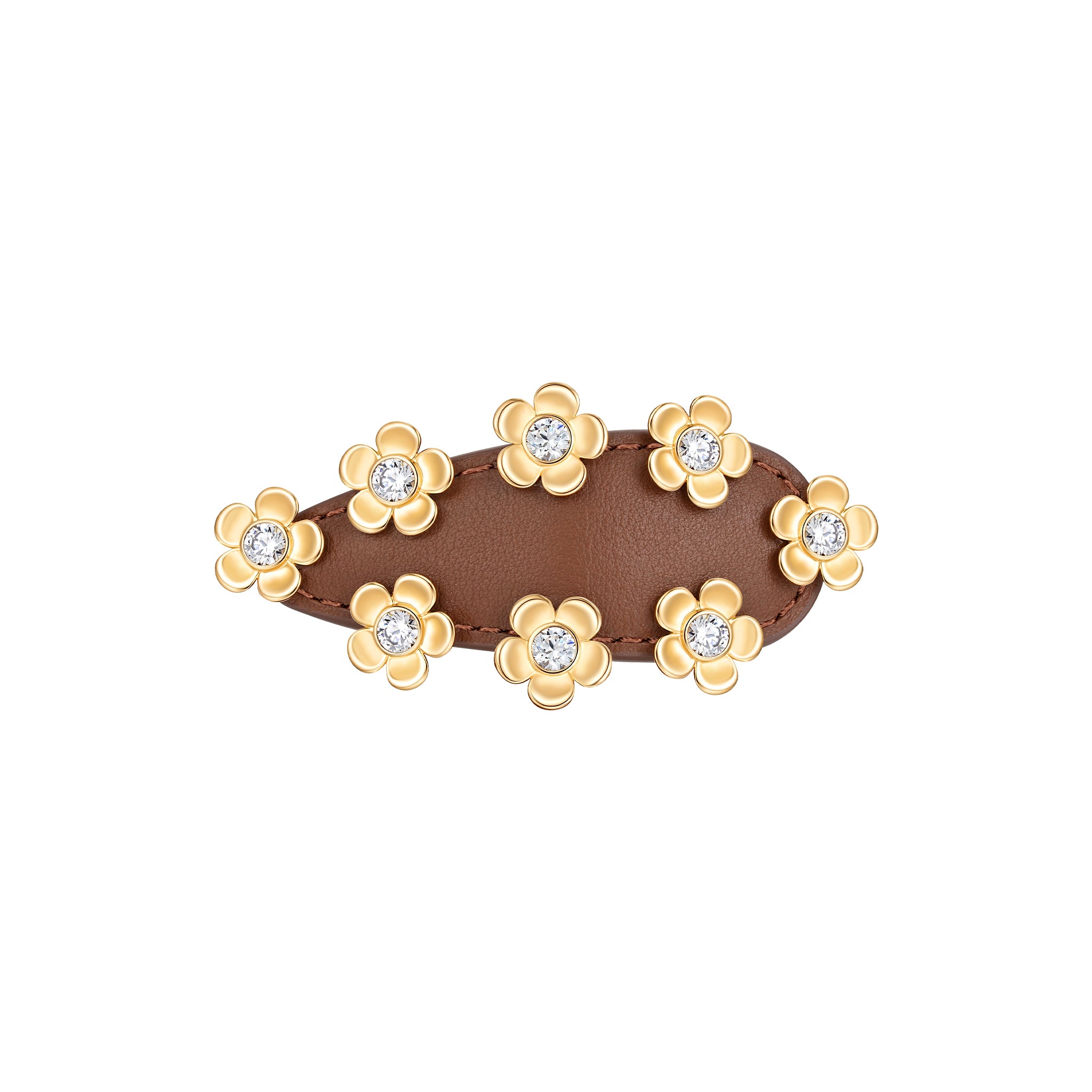 Paradise / Leather Flower Hair Clip