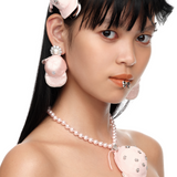 Orchard / Fabric Hat Pearl Drop Earrings