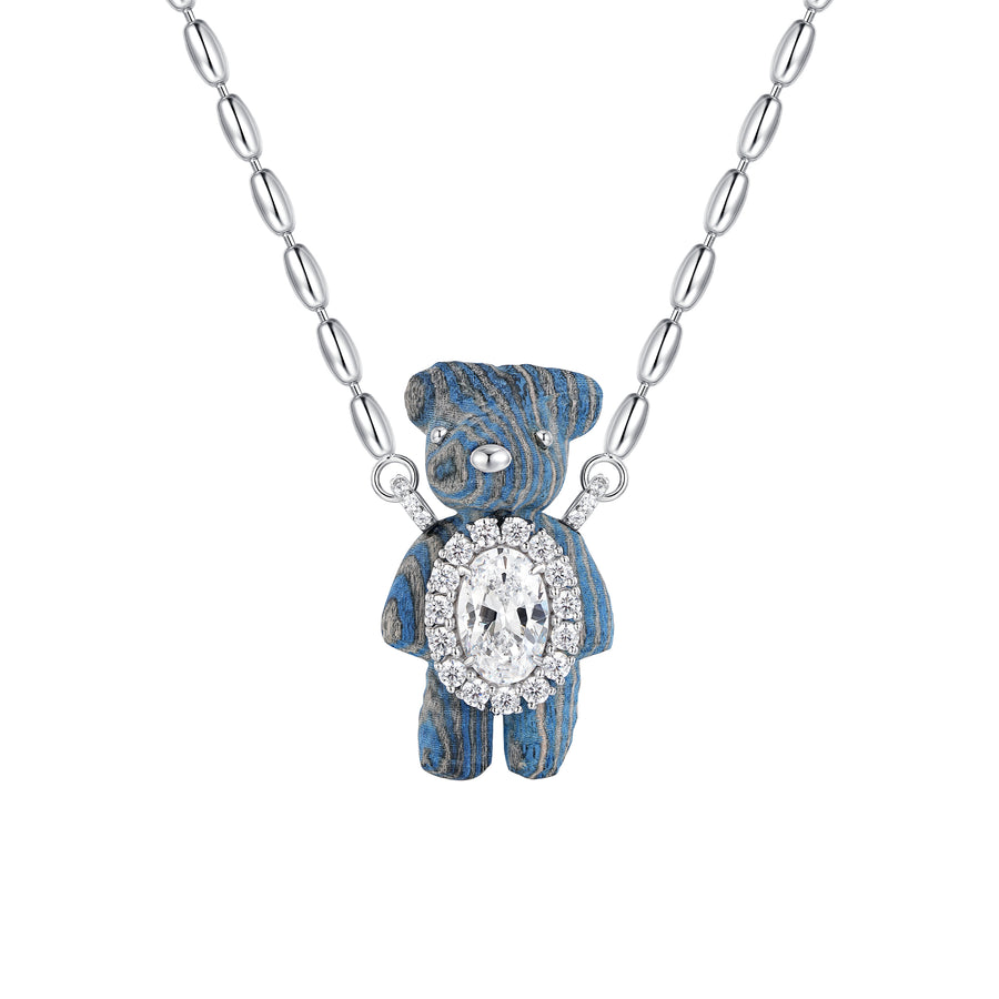 Paradise / Wooden Bear Necklace