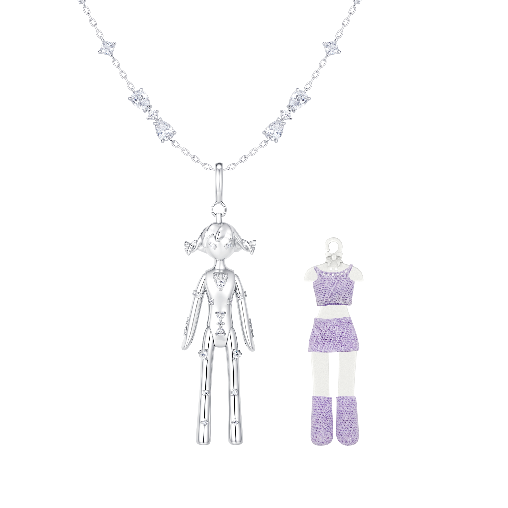 YVMIN Paradise small girl necklace featuring a delicate pendant on a fine chain, perfect for elegant jewelry styling