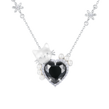 Paradise / Cat Hugging Heart Necklace