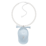 Orchard / Fabric Hat Charm Detachable Pearl Necklace